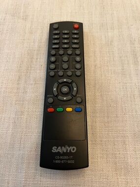 Sanyo Black TV Remote with Color Buttons CS-90283-1T